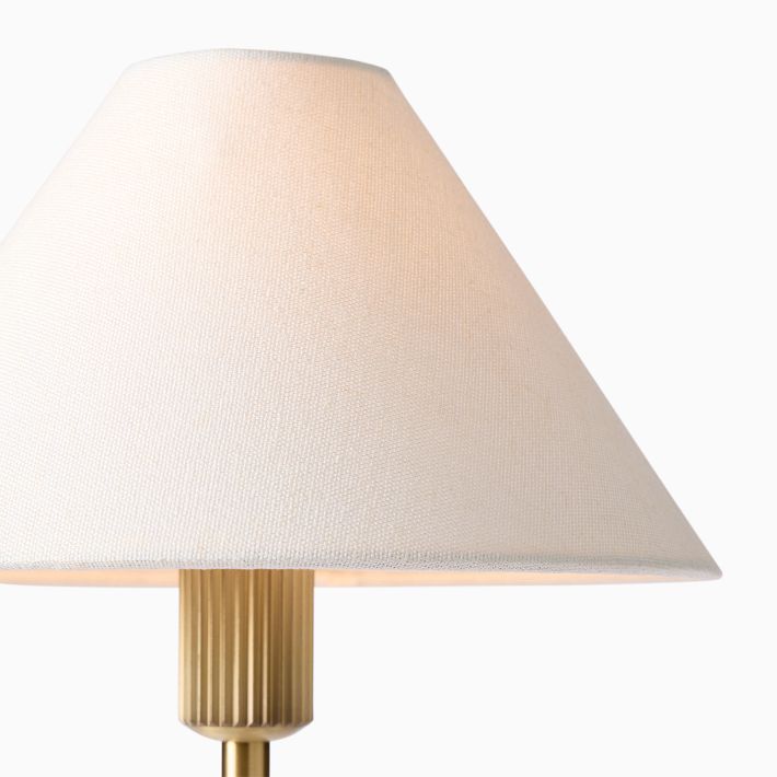 Lámparas de mesa y de pie Diora - Pantalla de lino, estilo lineal moderno, acento sofisticado