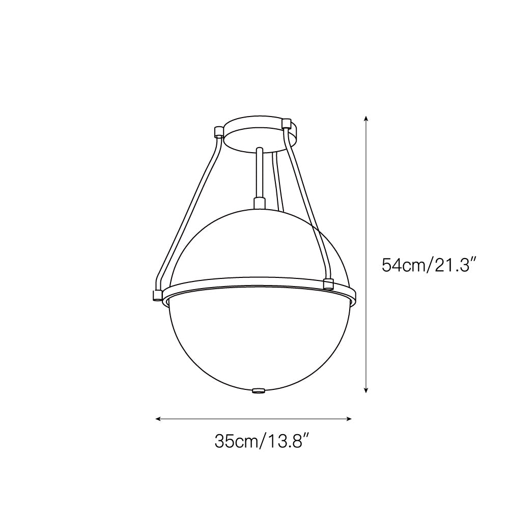 Neven Glas-Deckenlampe