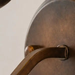 Cargar imagen en el visor de la Galería, Antique Bronze Wall Sconce with Fabric Shade