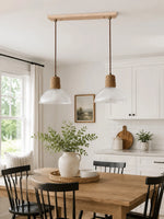 Charger l'image dans la visionneuse de galerie, Rustic Woven Rope Glass Pendant Light Collection