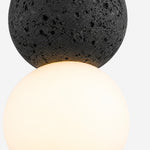Load image into Gallery viewer, Textured Stone And Glass Plug-In Swag Pendant
