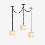 Bild in Gallery-Viewer laden, Frosted Alabaster Multi-Light Hardwired Chandelier