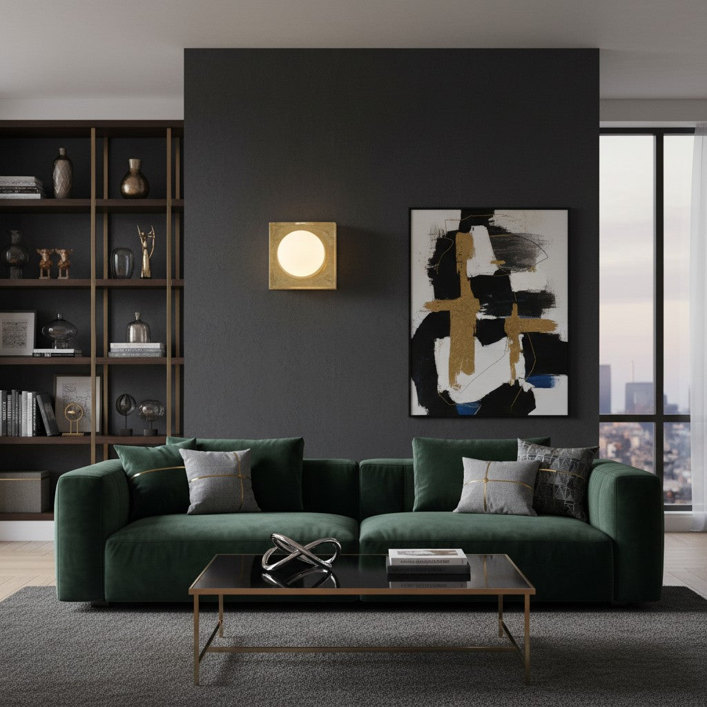 Aplique de Pared de Vidrio Ópalo Vellaro - Iluminación Minimalista Moderna para Cocina