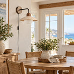 Cargar imagen en el visor de la Galería, Travertine Disc Plug-In Wall Lamp