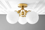 Cargar imagen en el visor de la Galería, Glorica Glass Globe Light - Mid Century Semi Flush Ceiling Lamp
