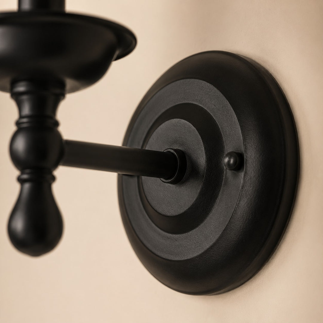 Aplique de pared vintage con pantalla de tela