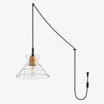 Load image into Gallery viewer, Sculptural Ripple Glass Pendant Lamp