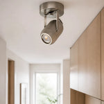 Cargar imagen en el visor de la Galería, Sand nickel LED wall lamp installed in a hallway