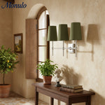 Load image into Gallery viewer, Rowan Elegant White-Linen Shade Wall Lamp – Retro Metal Wall Light for Bedroom &amp; Hallway