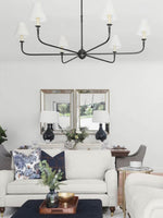 Load image into Gallery viewer, Sleek Chandelier Featuring Layered Linear Silhouette
