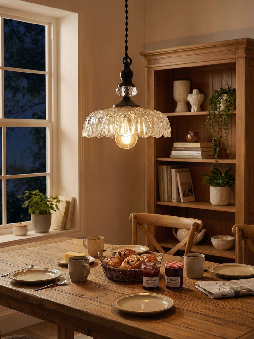 Verdoma Bloom Glass Hanging Light - Vintage Pendant for Kitchen Island U01