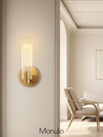 Load image into Gallery viewer, Rivora Fluted Glass Tube Sconce - Classic Ribbed Vanity Lighting
