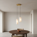 Charger l'image dans la visionneuse de galerie, Suspension Albâtre Milieu du Siècle Alabresca – Lampe Suspendue Multi-têtes pour Îlot de Cuisine