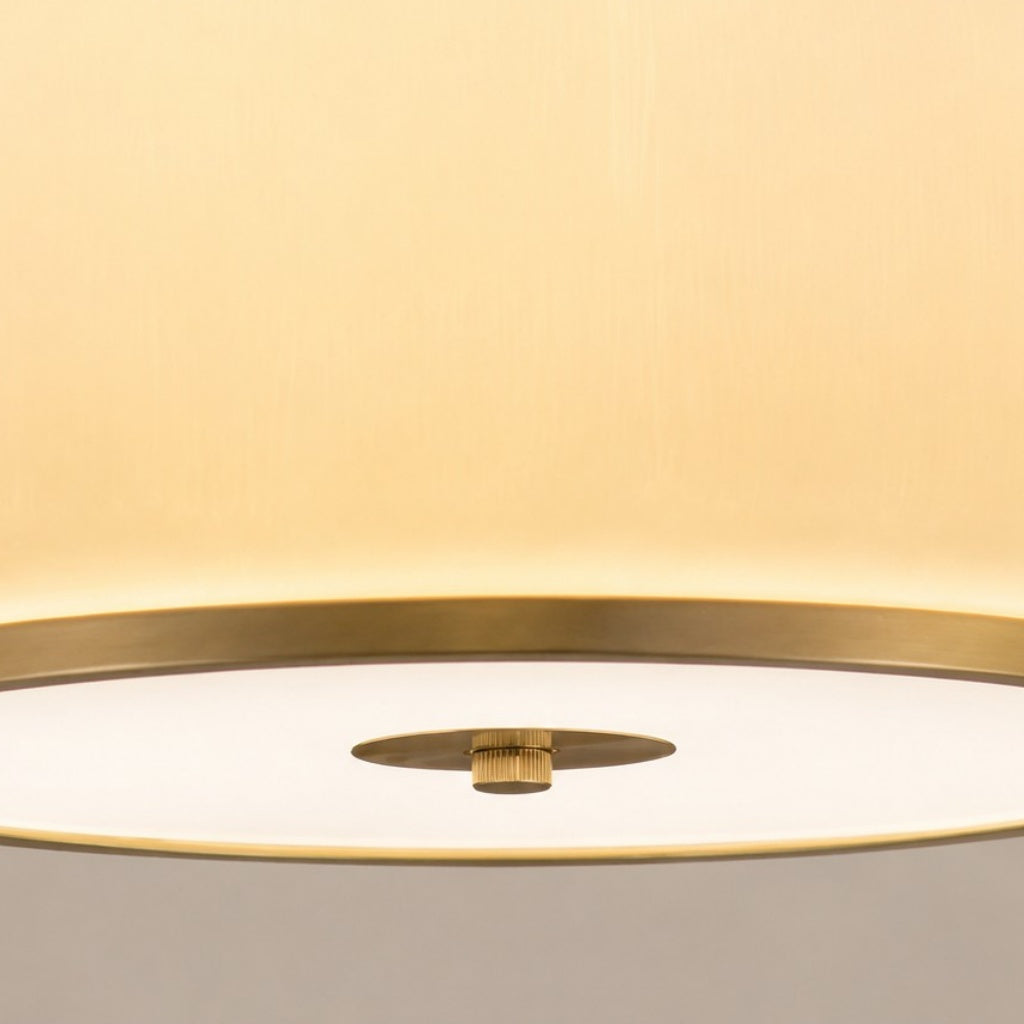 Liora Amber Glass Bauhaus Flush Mount Ceiling Light