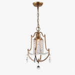 Load image into Gallery viewer, French Country Crystal Bell Pendant Light