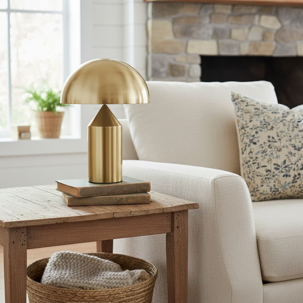 Lampe de table champignon HaloVell – Éclairage d'accent sculptural moderne pour espaces de vie N10