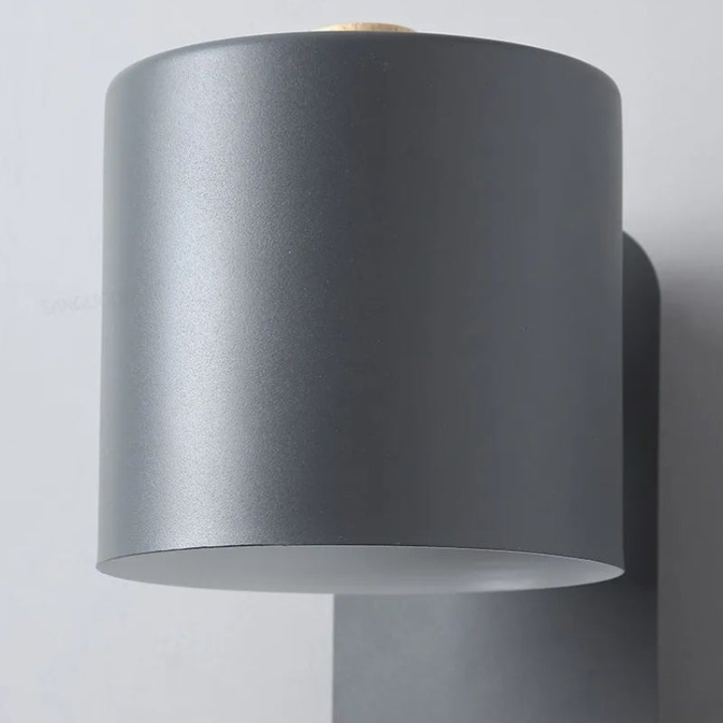 Volyne Adjustable Swivel Cylinder Wall Sconce - Minimalist Metal Wall Lamp for Bedroom and Reading Area