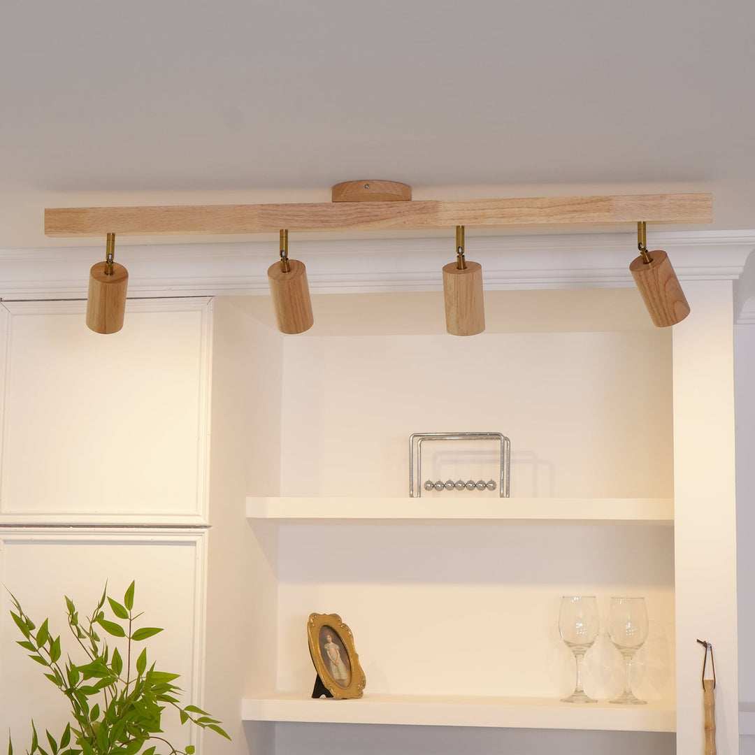 Iluminación de riel de madera Merlo