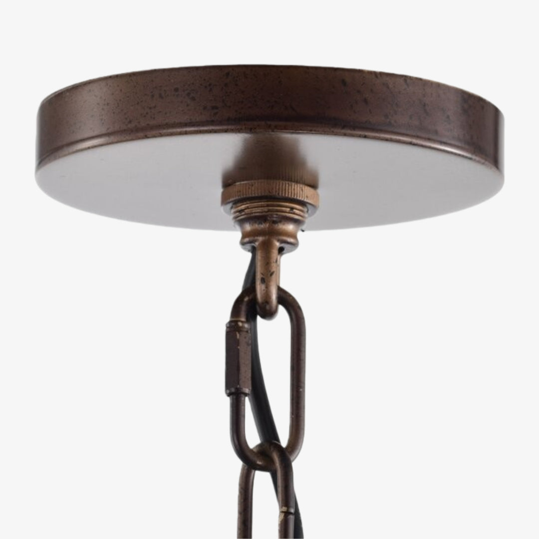 Lámpara Colgante con Pantalla de Tambor Industrial Velara – Luminaria Colgante de Estilo Industrial para Cocina y Comedor U04