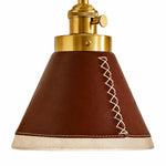 Cargar imagen en el visor de la Galería, Brown Leather Wall Sconce