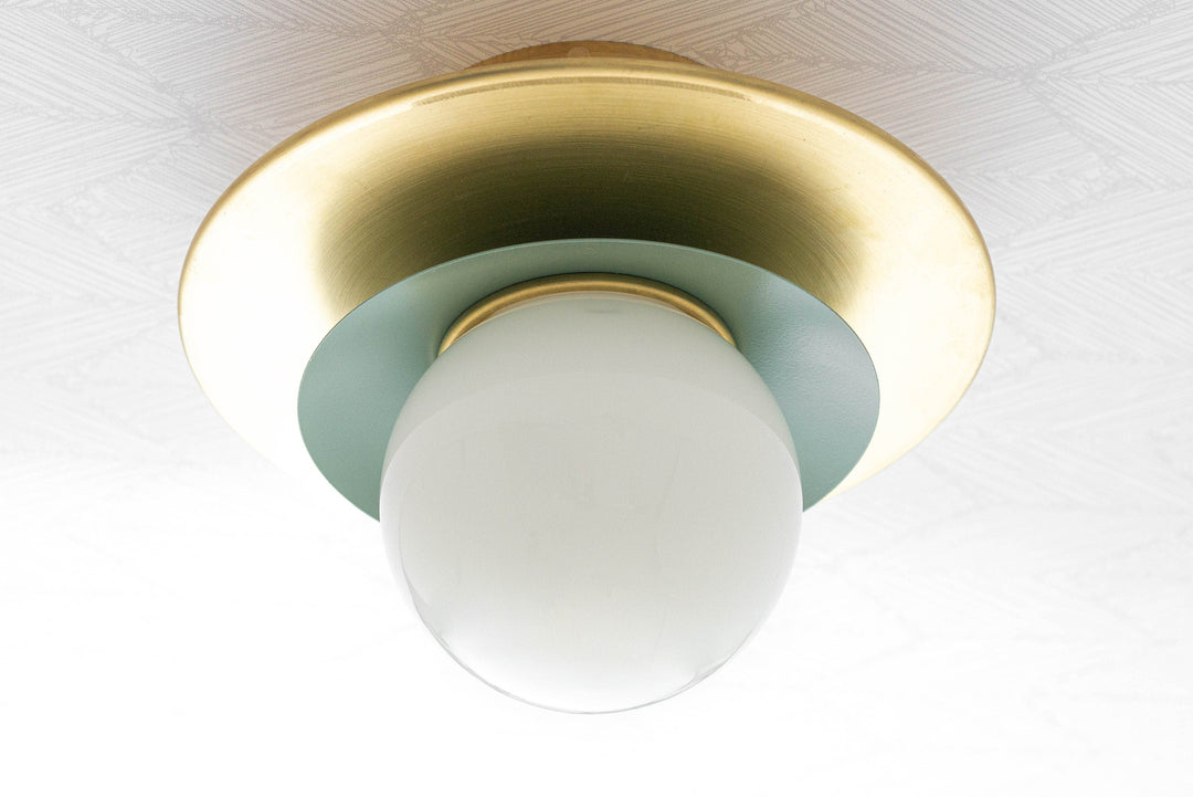 Artivo Modern Layered Globe Ceiling Light with Brass Finish for Living Room, Bedroom and Bathroom