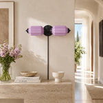 Cargar imagen en el visor de la Galería, Eloise Fluted Leaf-Relief Plug-In Wall Sconce