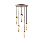 Bild in Gallery-Viewer laden, Carved Alabaster Hardwired Chandelier