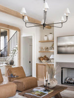 Load image into Gallery viewer, Sleek Chandelier Featuring Layered Linear Silhouette

