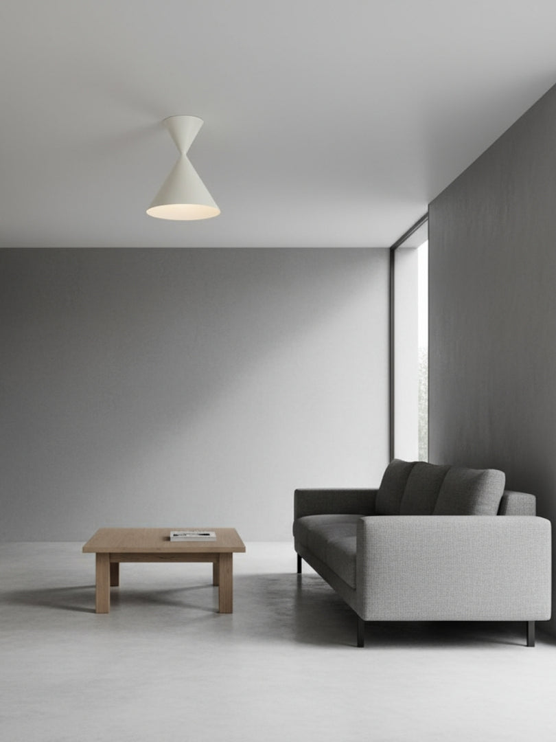 Brivana Metal Cone Ceiling Light - Modern Nordic Flush Mount Design