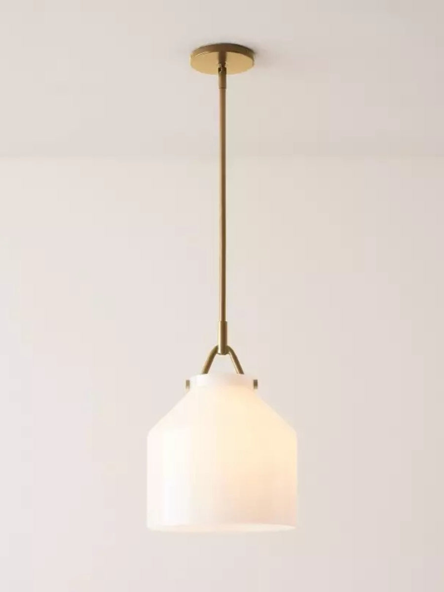 Hanton Nordic Metal Henry Pendant Light - Minimalist Glass And Metal Shade