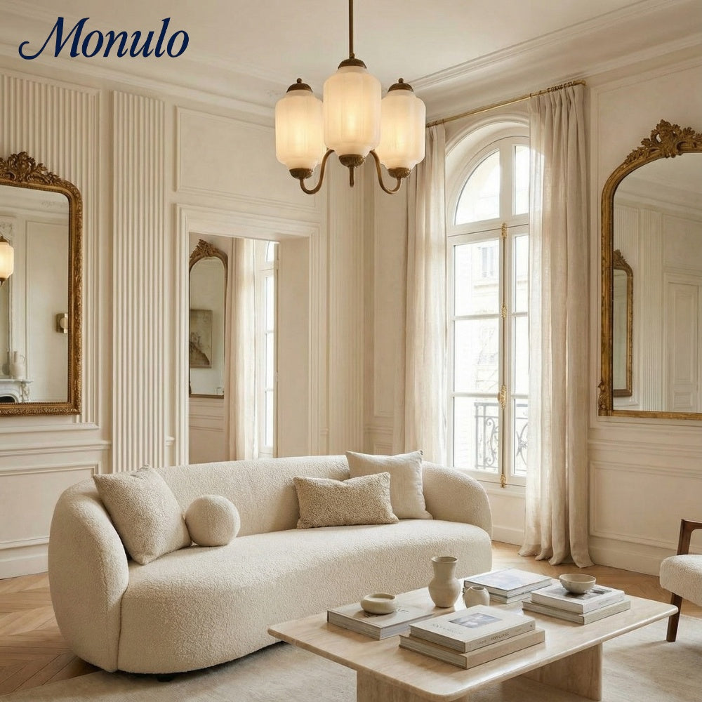 Eloise Vintage Inspired Scalloped Milk Glass Pendant - Modern Accent Light for Kitchen and Bedroom