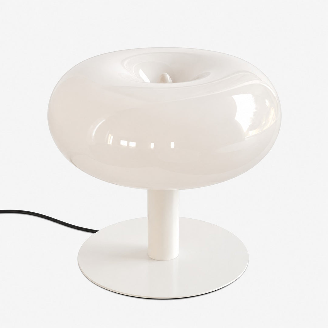 Rounded Glass Slim Stem Blown Glass Table Lamp