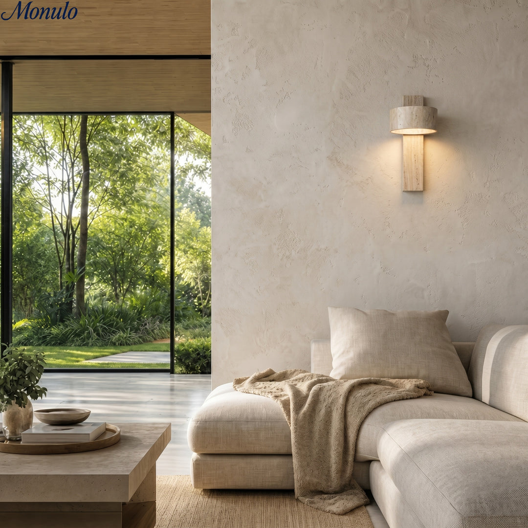 Nordic Travertine Rotatable Wall Lamp