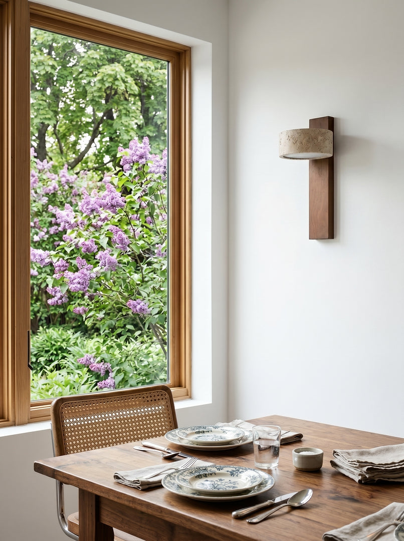 Nordic Travertine Rotatable Wall Lamp