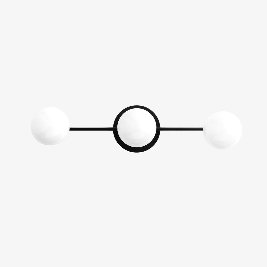 Glorica Glass Sleek Globe Vanity Light – Modern Industrial Three-Bulb Wall Sconce for Bathroom & Hallway