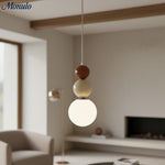 Cargar imagen en el visor de la Galería, Lámpara colgante moderna Verdoma con esfera triple de vidrio brillante, estilo minimalista para comedores y salas de estar