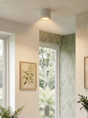 Cylindrical Travertine Lamp - LED Wabi Sabi Ceiling Light for Modern Homes