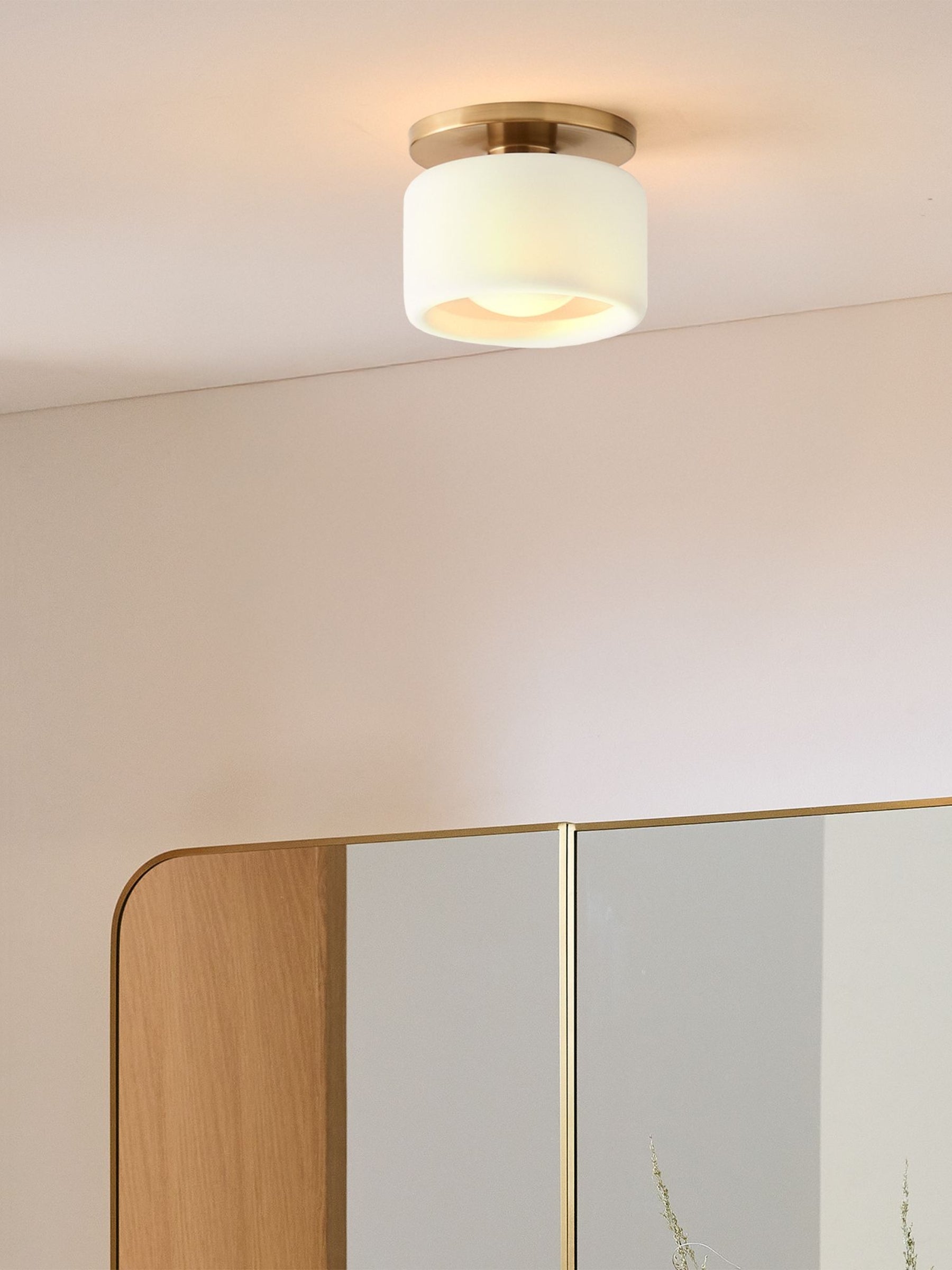 Cerova Porcelain Flush Mount Ceiling Light – Modern Low-Profile Fixture