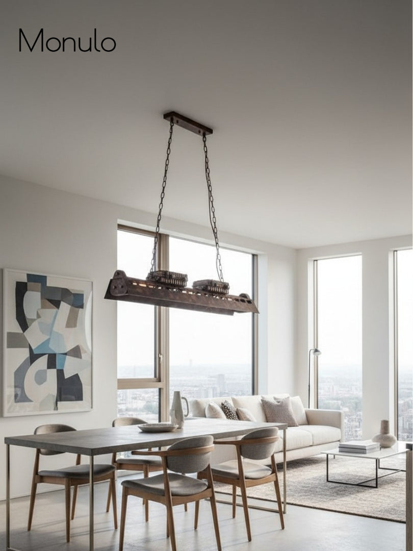 Vintage Loft Chandelier - Industrial Steampunk