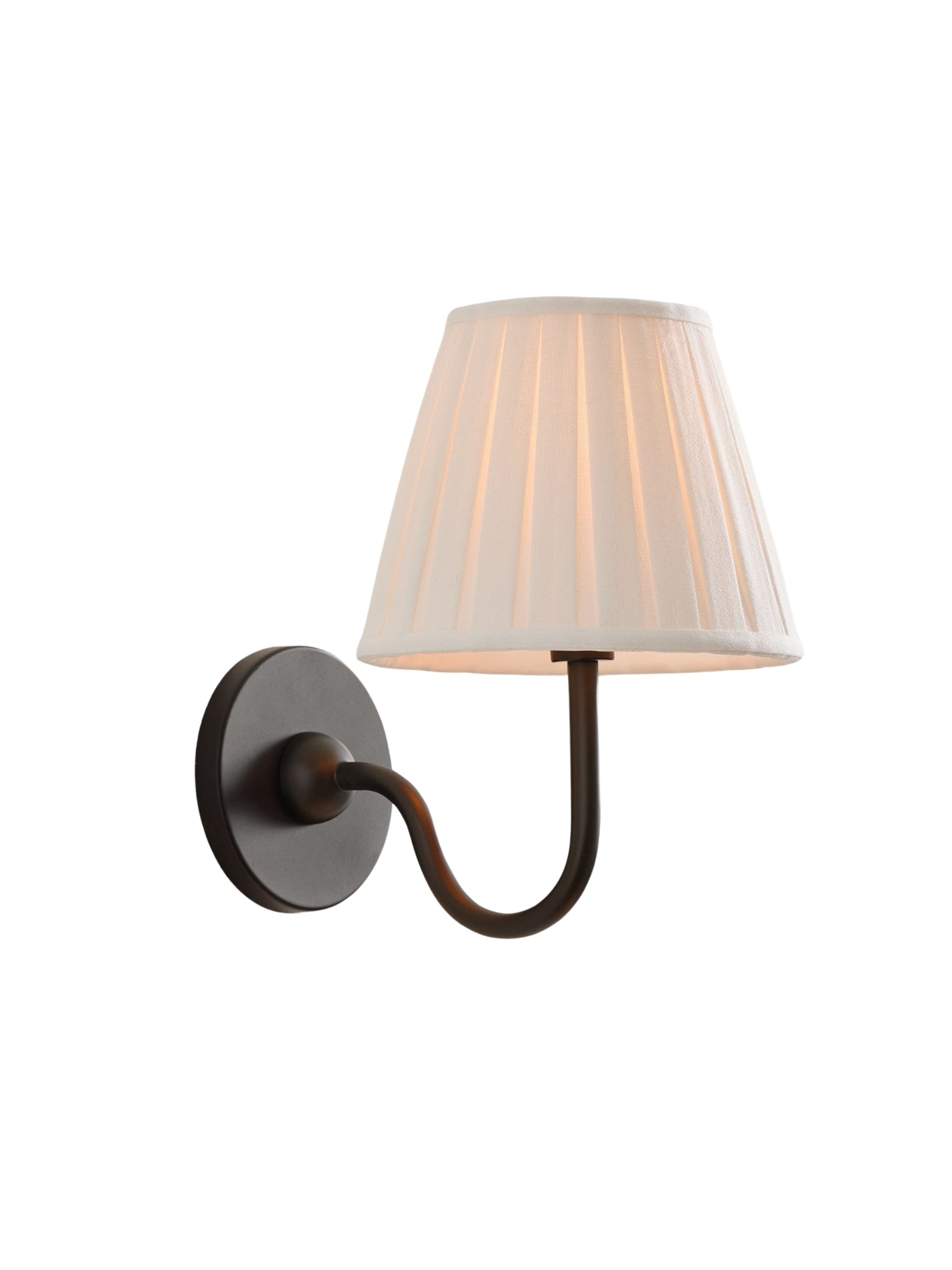 Aplique de pared con pantalla de tela y pantalla de tambor - Aplique plisado clásico 