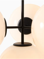 Cargar imagen en el visor de la Galería, Lámpara de araña Ulvara con diseño lineal de globo de vidrio: elegancia contemporánea
