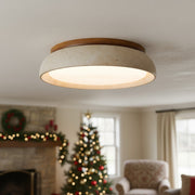 Lámpara de techo de travertino escultural Travira: luz ambiental suave para el dormitorio, la sala de estar o la entrada.