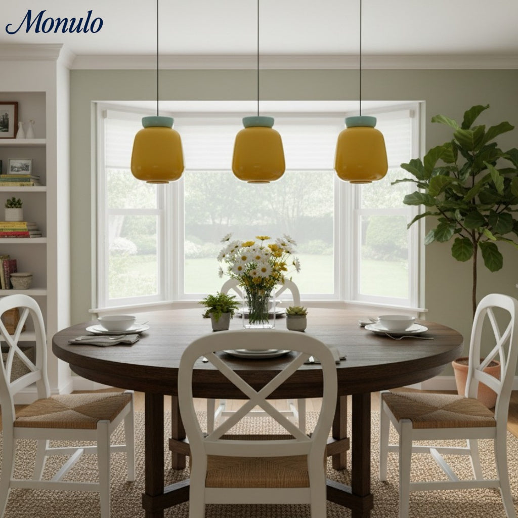 Fiesta Ceramic Bowl Pendant Light – Modern Colorful Ceiling Lamp for Kitchens and Dining Rooms