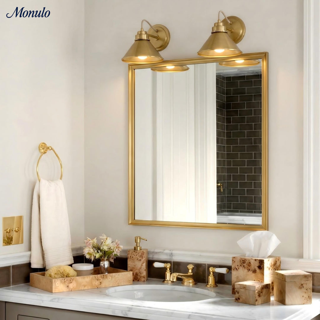 Aplique de pared Aurenza con brazo curvo y forma de globo: lámpara de pared industrial moderna para baño, dormitorio y pasillo.