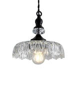Load image into Gallery viewer, Vintage Brass Clear Glass Flower Pendant Light For Kitchen Island
