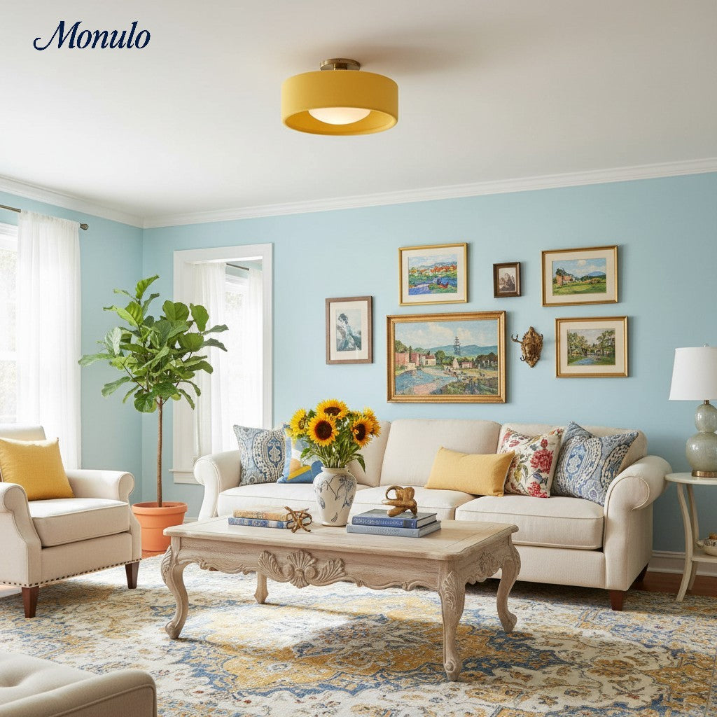 Plafonnier encastré contemporain en porcelaine Cerova – Éclairage d'ambiance doux pour couloirs et bureaux