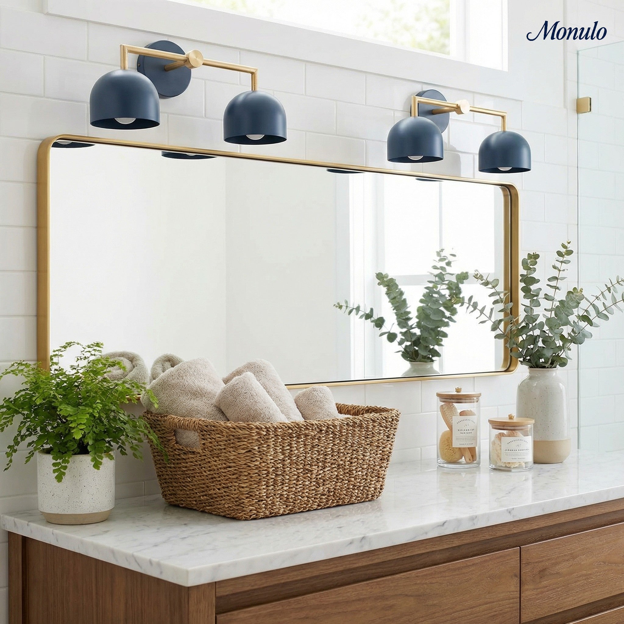 Bauernhaus-Wandlampe für das Waschbecken – Rustikale, bunte Badezimmer-Waschtischleuchte