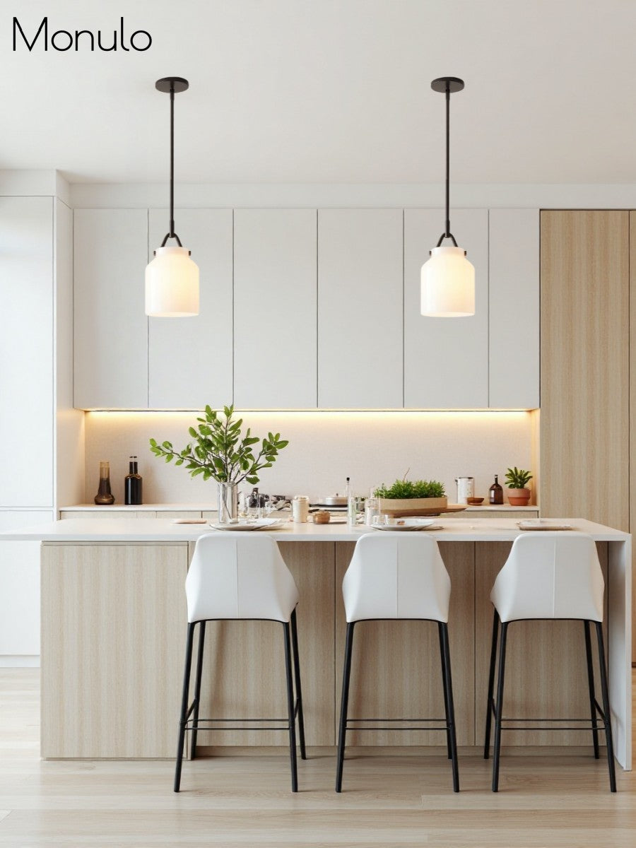 Hanton Nordic Metal Henry Pendant Light - Minimalist Glass And Metal Shade