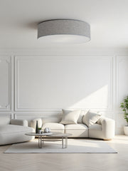 Soft Ceiling Lamp - Fabric & Acrylic Round Light for Ambient Glow
