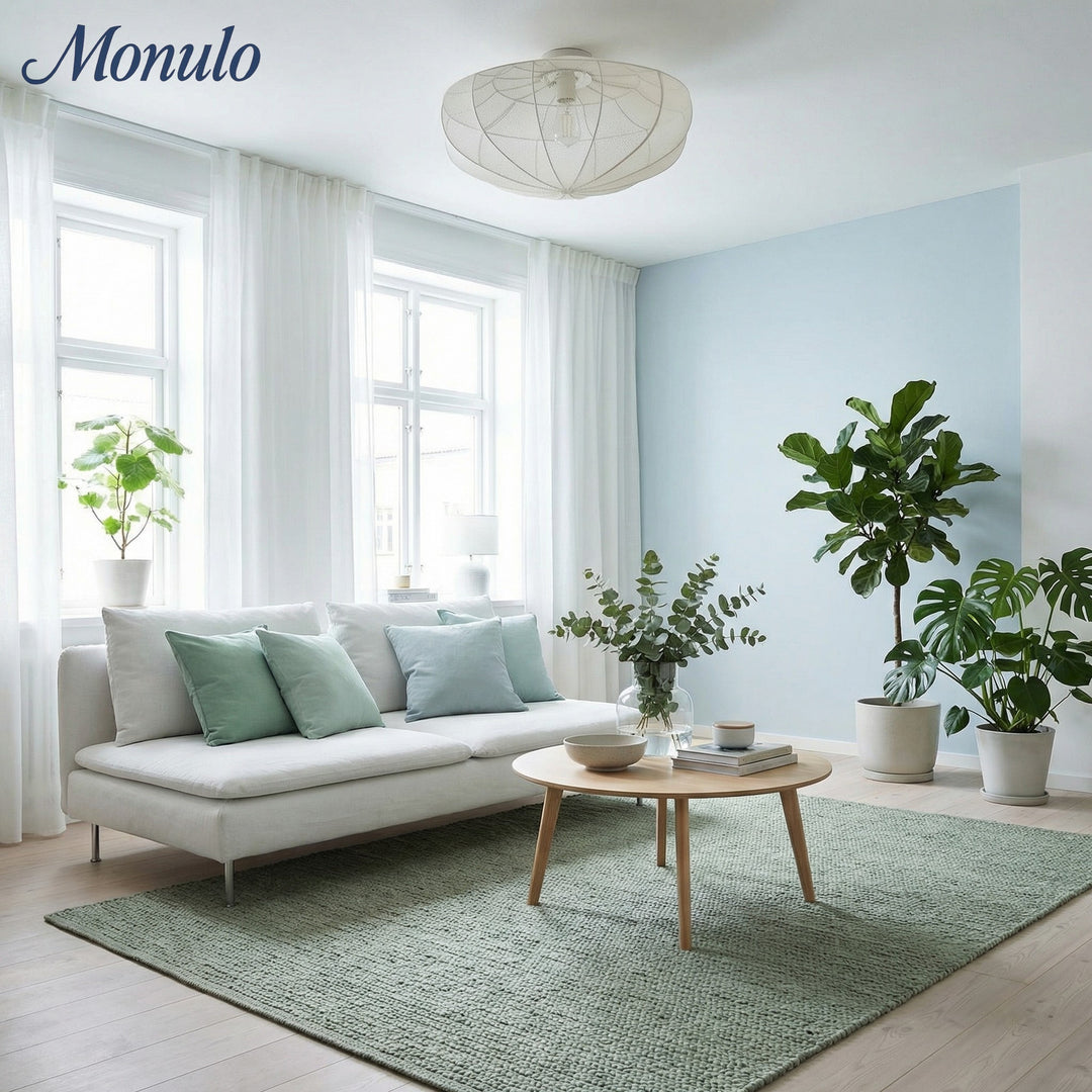 Lumifil Draped Mesh Ceiling Light – Boho Rustic Textured Shade Lamp for Living Room or Bedroom